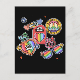 LGBT+Stolz. Liebe ist Liebe, Gleichheit, Pride Day Postkarte