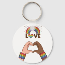 LGBT+Stolz. Liebe Regenbogen. Herz.  Schlüsselanhä