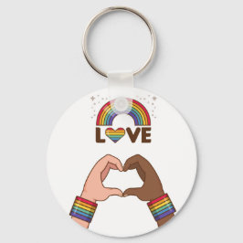 LGBT+Stolz. Liebe Regenbogen. Herz.  Schlüsselanhä Schlüsselanhänger