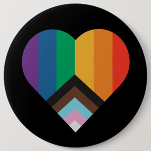 LGBT+Stolz Liebe. Regenbogenflagge Button