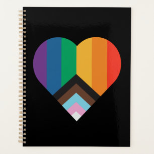 LGBT+Stolz Liebe. Regenbogenflagge Planer