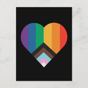 LGBT+Stolz Liebe. Regenbogenflagge Postkarte