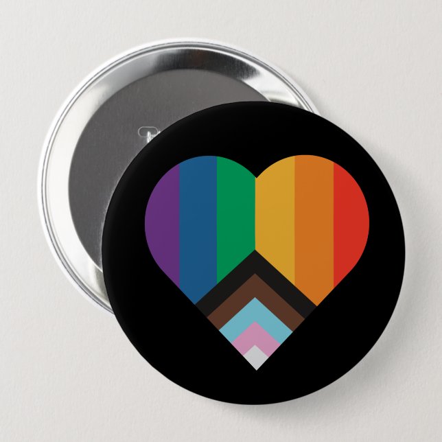 LGBT+Stolz Liebe. Schaltfläche "Rainbow" Button (Vorne & Hinten)