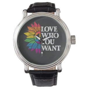 LGBT Stolz Liebe Wen Du Willst Schwul Lesbisch Armbanduhr