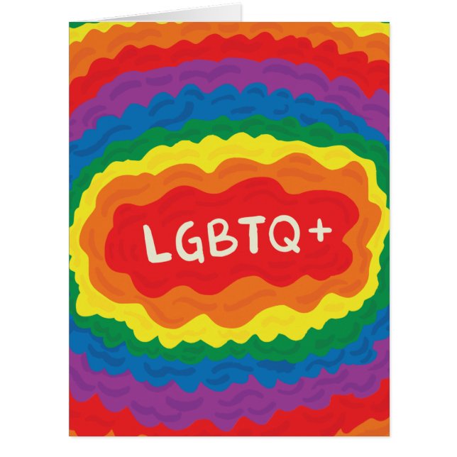 LGBT+Stolz. que, Regenbogenfarbe (Vorderseite)
