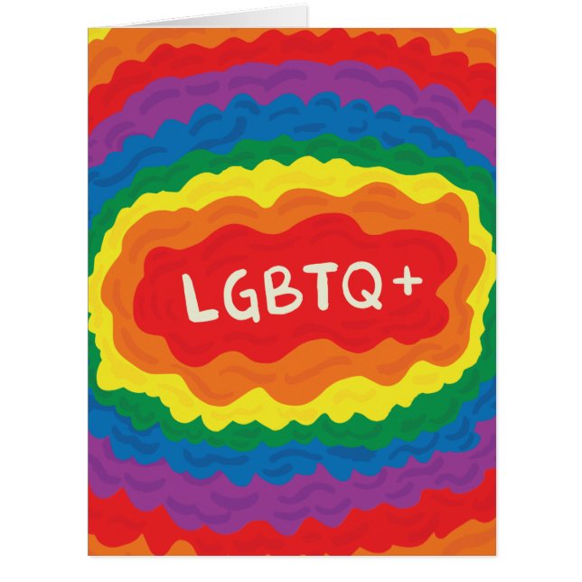 LGBT+Stolz. que, Regenbogenfarbe. (Vorderseite)