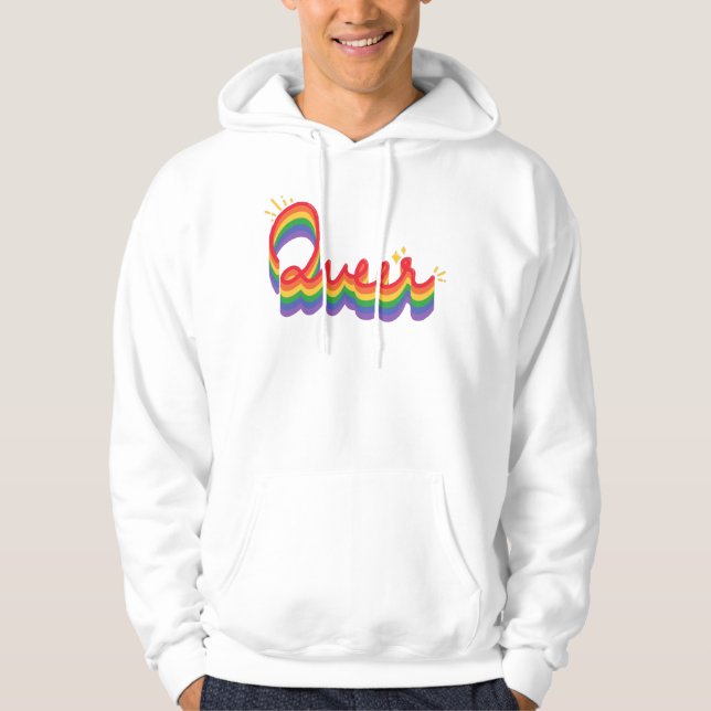 LGBT+ Stolz. Quee Liebe. Hoodie (Vorderseite)