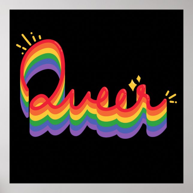 LGBT+ Stolz. Quee Liebe. Poster (Vorne)