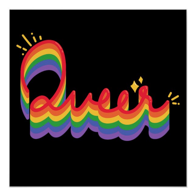 LGBT+ Stolz. Quee Liebe. Poster (Vorderseite)