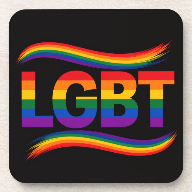 LGBT-Stolz-Regenbogen-Design Getränkeuntersetzer (Vorderseite)