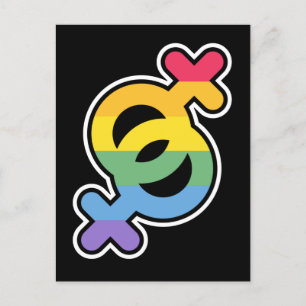 LGBT+Stolz. Regenbogen. Poster Postkarte