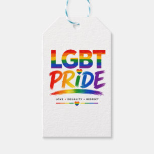 LGBT-Stolz-Regenbogen-Typografie Geschenkanhänger