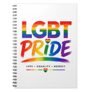 LGBT-Stolz-Regenbogen-Typografie Notizblock