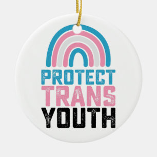 LGBT Stolz Schützt Trans Transgender Jugendliche K Keramik Ornament
