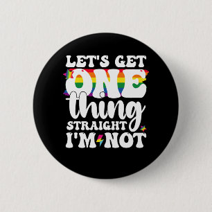 LGBT Stolz Schwul Lasst Uns Eine Sache Klarstellen Button