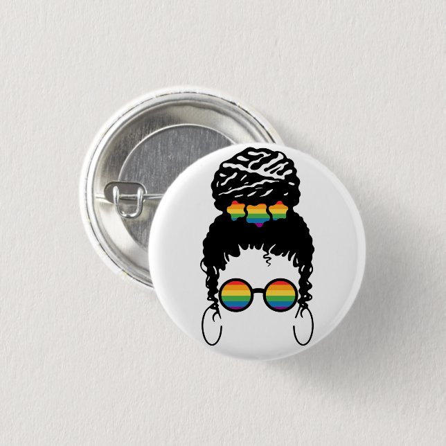 LGBT-stolz. Schwule Liebe. Button (Vorne & Hinten)