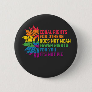LGBT-Stolz-Sonnenblume Gleiche Rechte Für Andere Button