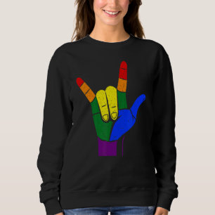 LGBT-stolz soziale Bewegung Frauen Händezeichnen Sweatshirt