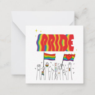 LGBT+Stolz. Stolz auf die quee schwule Liebe. Mitteilungskarte