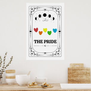 LGBT-Stolz-Tarot Gay Trans Queer Regenbogen Astrol Poster