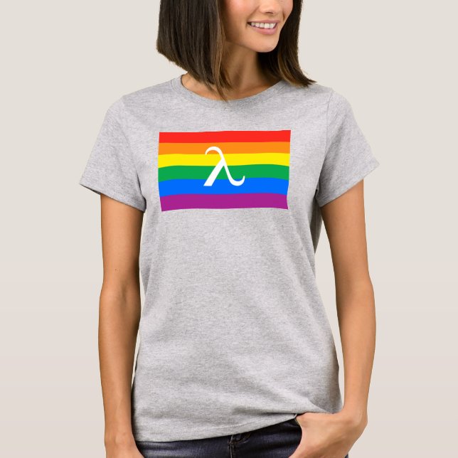 LGBT-Stolz und Aktivismus Lambda T-Shirt (Vorderseite)