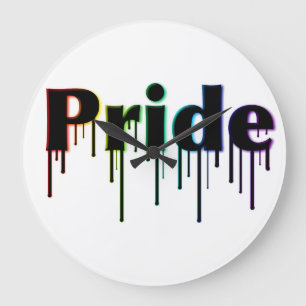 LGBT+ Stolz-Wanduhr Große Wanduhr