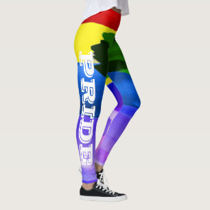 LGBT-Stolz Wasserfarben-Pinselstriche Regenbogen Leggings