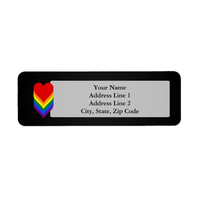 LGBT-Stolzherzen Anrede Labels (Vorne)