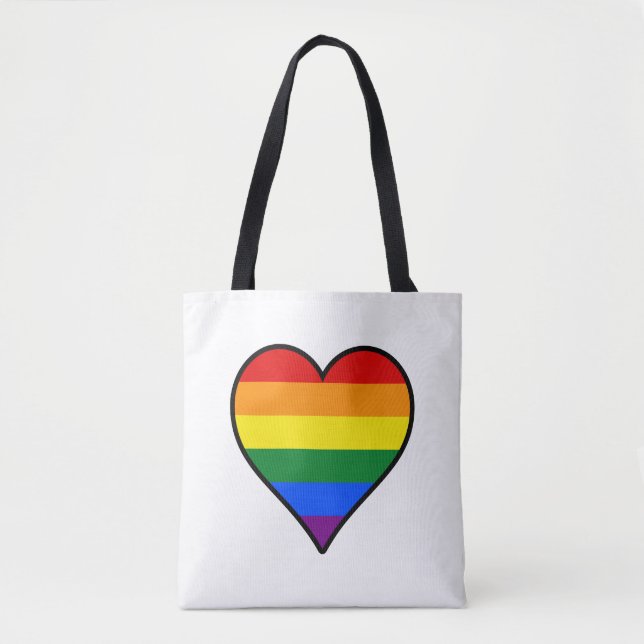 LGBT-Stolzherzen Backpack Tasche (Vorderseite)