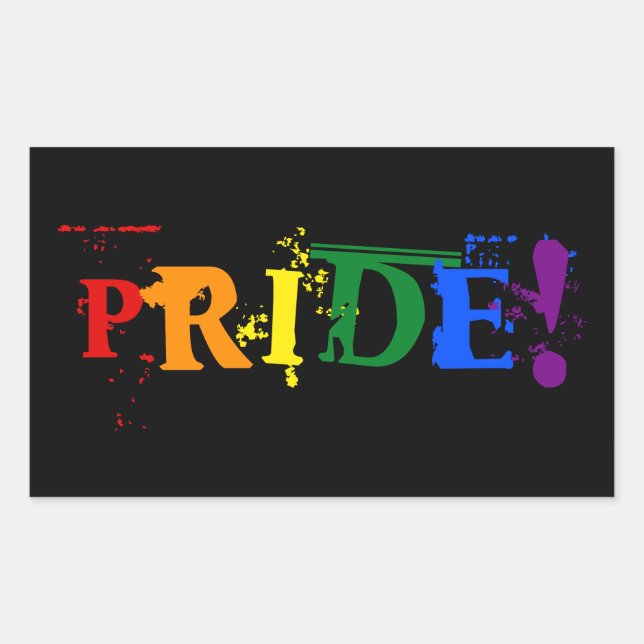 LGBT-Strichzeichen Rechteckiger Aufkleber (Vorderseite)