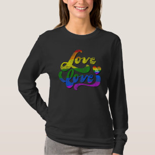 LGBT Support Rainbow Pride Liebe ist Liebe Lesbian T-Shirt