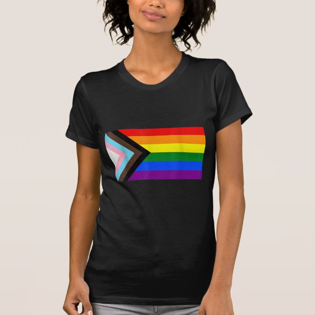 LGBT-T - Shirt mit dem Status "Progress Prilag" (Vorderseite)