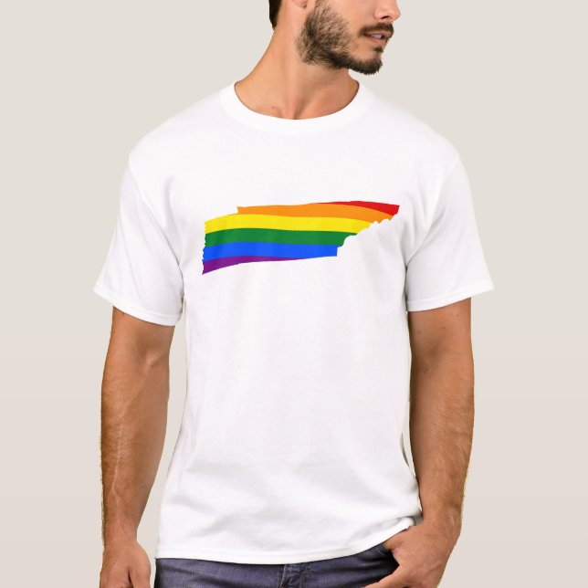 LGBT Tennessee, US flag map T-Shirt (Devant)
