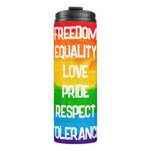 LGBT-Thermaltumbler-Regenbogenflagge - stolze Reis Thermosbecher