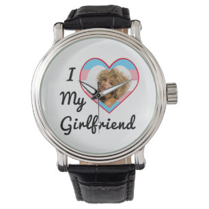 LGBT Trans Prix Custom Foto I Liebe Meine Freundin Armbanduhr