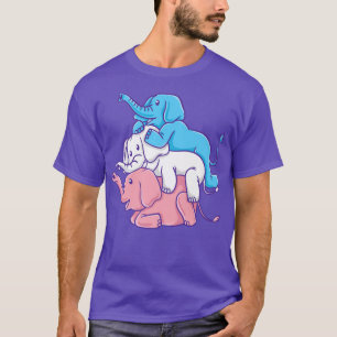 LGBT Trans Prix Elephant Pile Transgender  T-Shirt