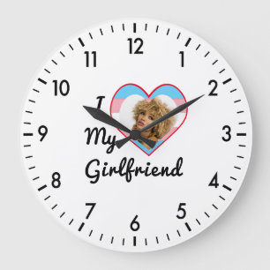 LGBT Trans Stolz Individuelles Foto Ich liebe mein Große Wanduhr