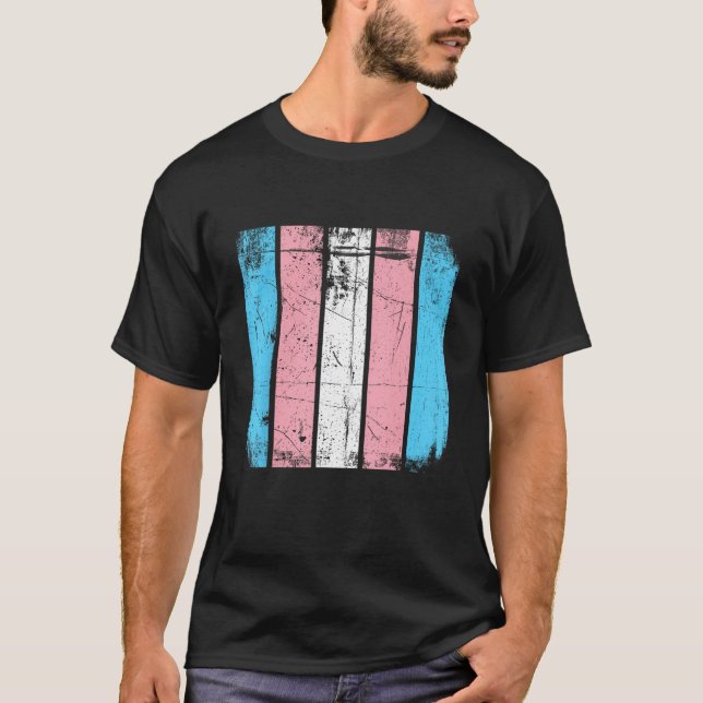 LGBT Transgender Flag Rainbow American Flag LGBTQ T-Shirt (Vorderseite)