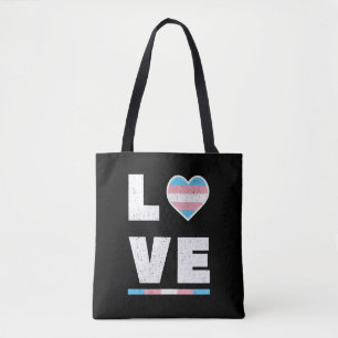 LGBT Transgender Pride Flag Distressive Grunge Lie Tasche