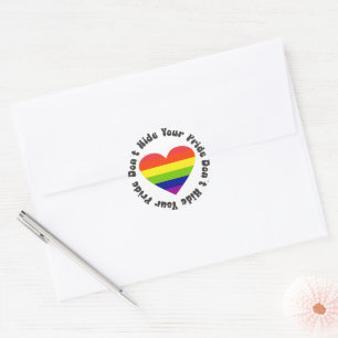 LGBT verbirgt Ihren Stolz, GayPride Runder Aufkleber