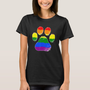 Lgbt Verbündete Furry Pride Rainbow Fursuit Dog Pa T-Shirt