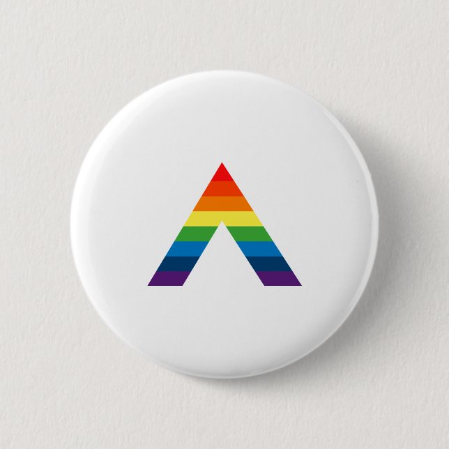 LGBT VERBÜNDETER Regenbogen-Gay Pride-Flagge Button (Vorderseite)