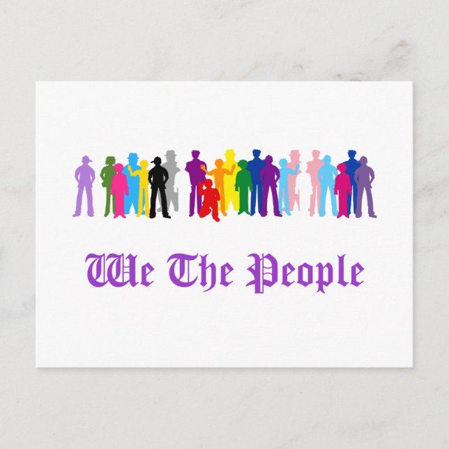 LGBT Wir Menschen entwerfen Postkarten (Vorderseite)