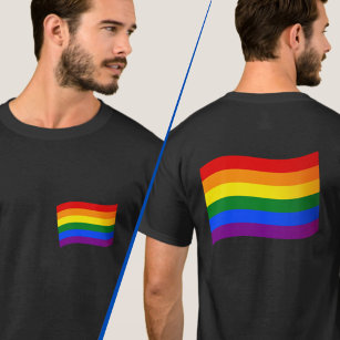 LGBTQ 2-Seitenaufdruck für Gay Pride mit Regenboge T-Shirt