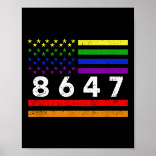 Lgbtq 8647 86 47 Anklagen 47 Widerstehen 8647 Lust Poster