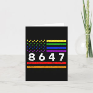 Lgbtq 8647 86 47 Impeach 47 Resist 8647 Funny Libe Karte