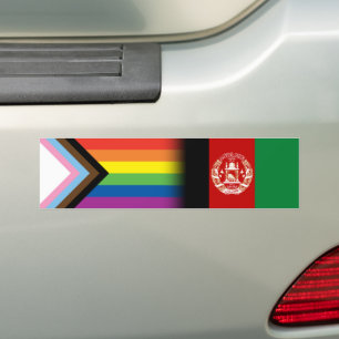 LGBTQ - Afghanistan-Rainbow-Flag Autoaufkleber