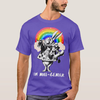 LGBTQ Alice-In-Wonderland White Rabbit - I Am Null T-Shirt