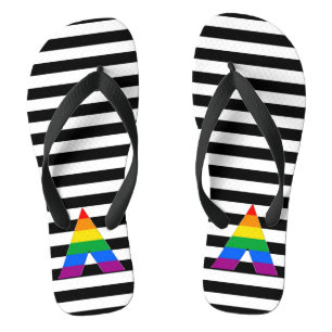 LGBTQ+ - Alleinfarben für Flaggen Flip Flops