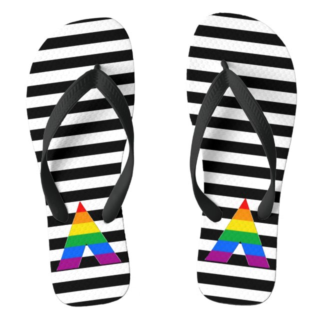 LGBTQ+ - Alleinfarben für Flaggen Flip Flops (Fußbett)